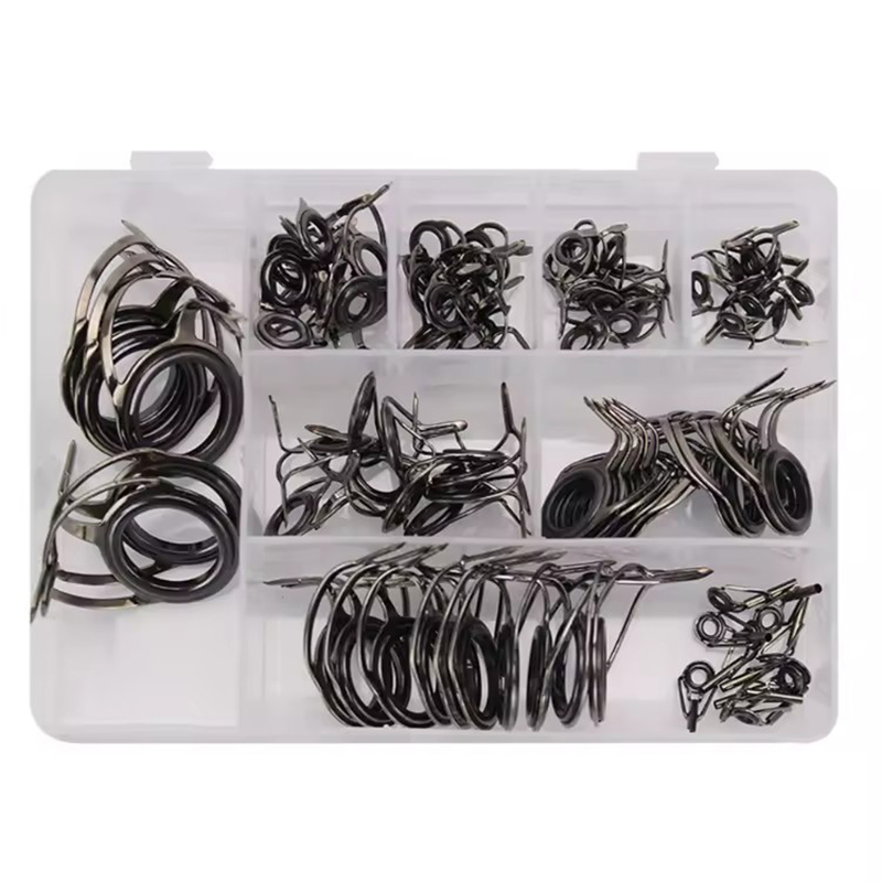 Fishing Rod Guide Replacement - WEIHE 75-teiliges Zubehör-Set Hochwertige Keramik-Doppelring-Angelrutenführungen Combo