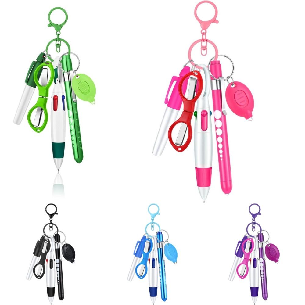 Penn Reel Fierce - 6-in-1 Multifunktions-Einziehstift-Set mit Taschenlampe, faltbarem Ausweishalter,