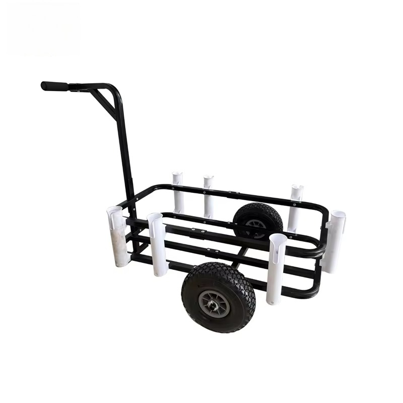 Fishing Rod Holder - Zusammenklappbarer Strandwagen, Angelwagen mit Angelrutenhaltern, robust,