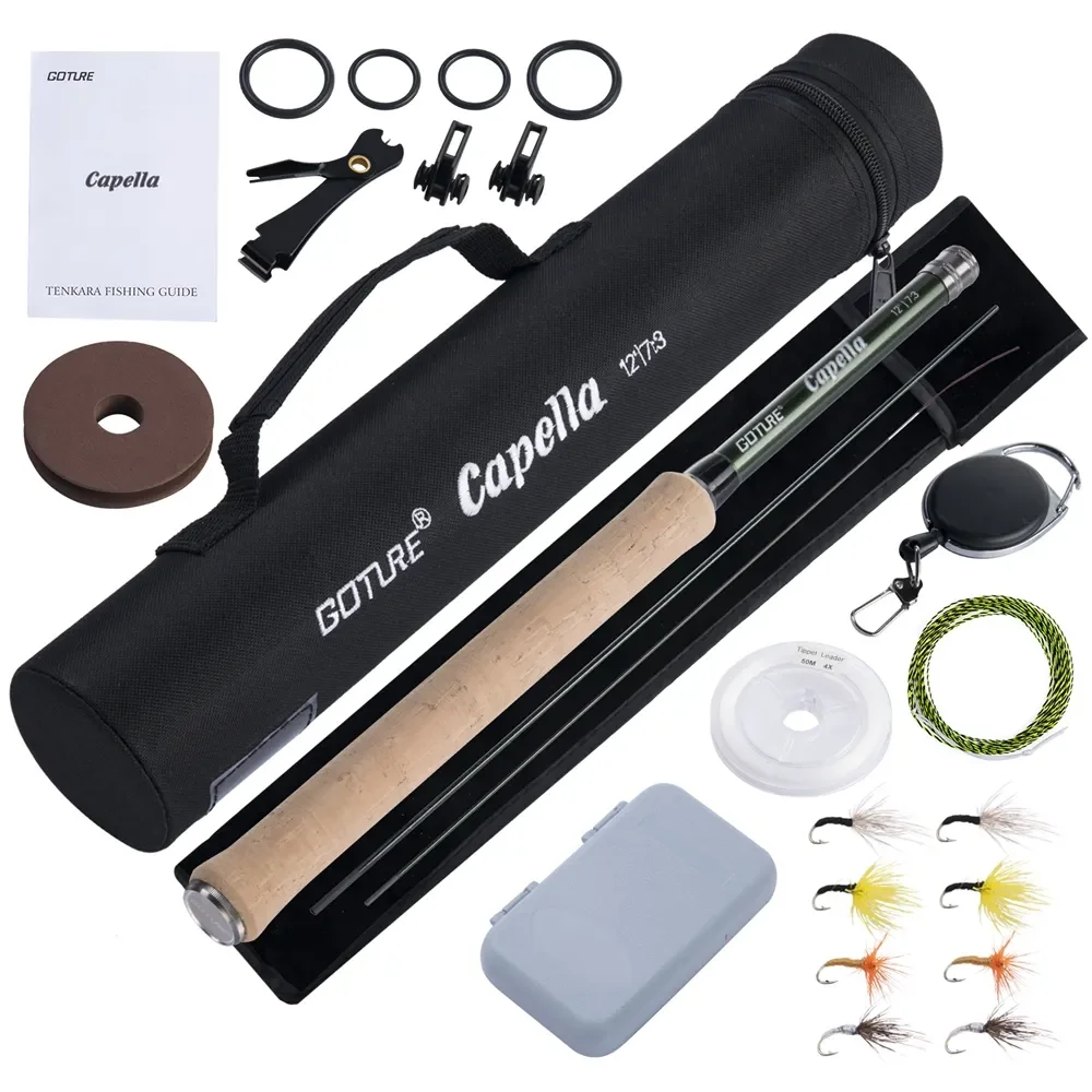 Fishing Rod Building Kit - Goture 12FT Klassische Tenkara Fliegenfischerrute Combo