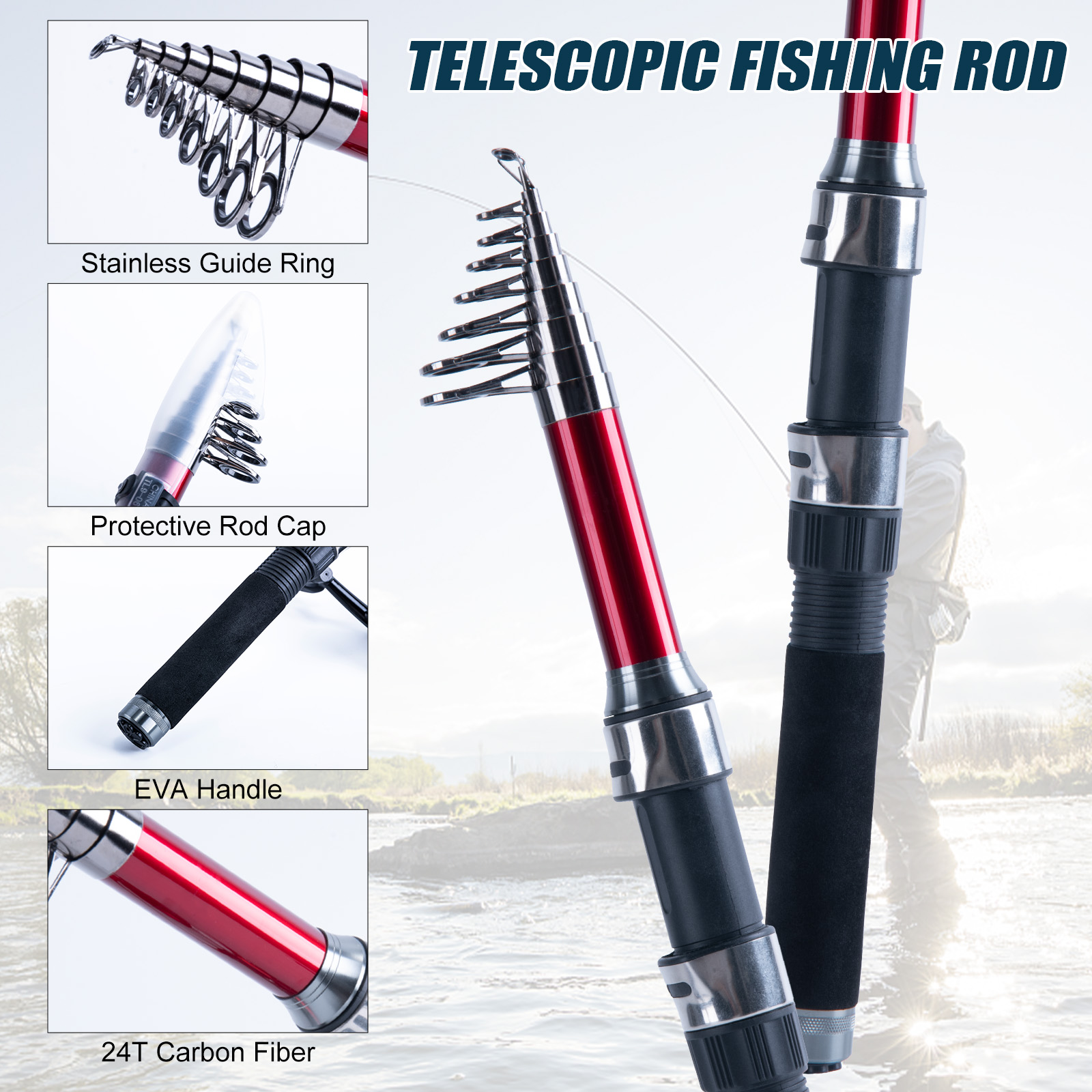 Goture Teleskop-Angelrute und  – Fishing Rod Building Kit Bewertung und Preis